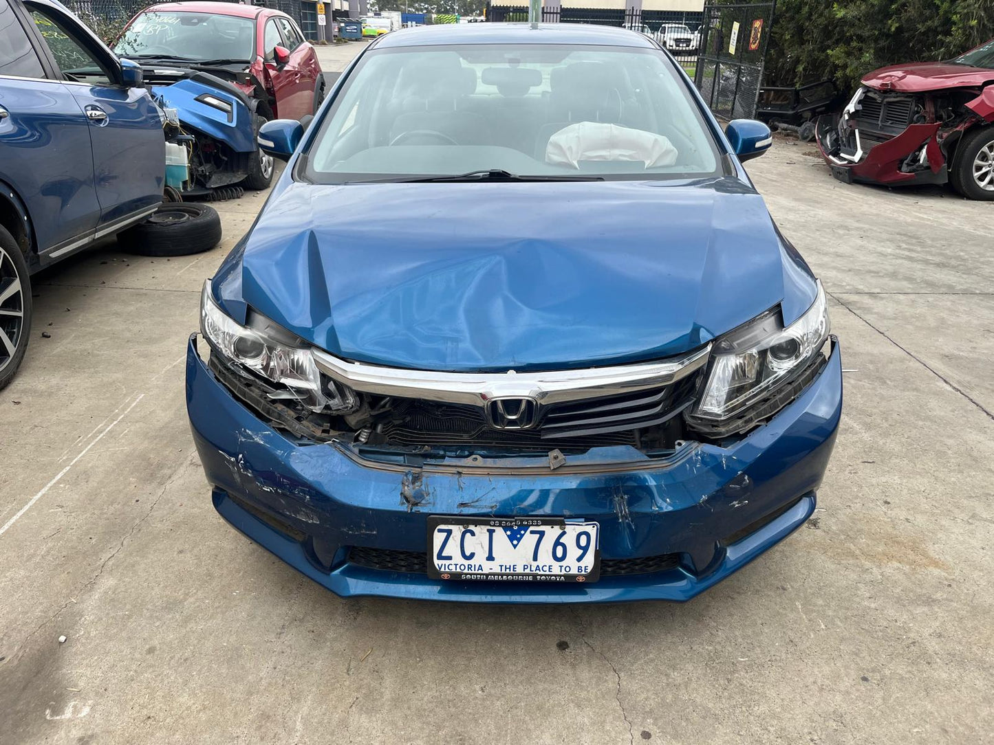Wrecking/Dismantling Honda Civic FB Sedan Blue 2012 1.8L petrol FWD Auto - ACW289