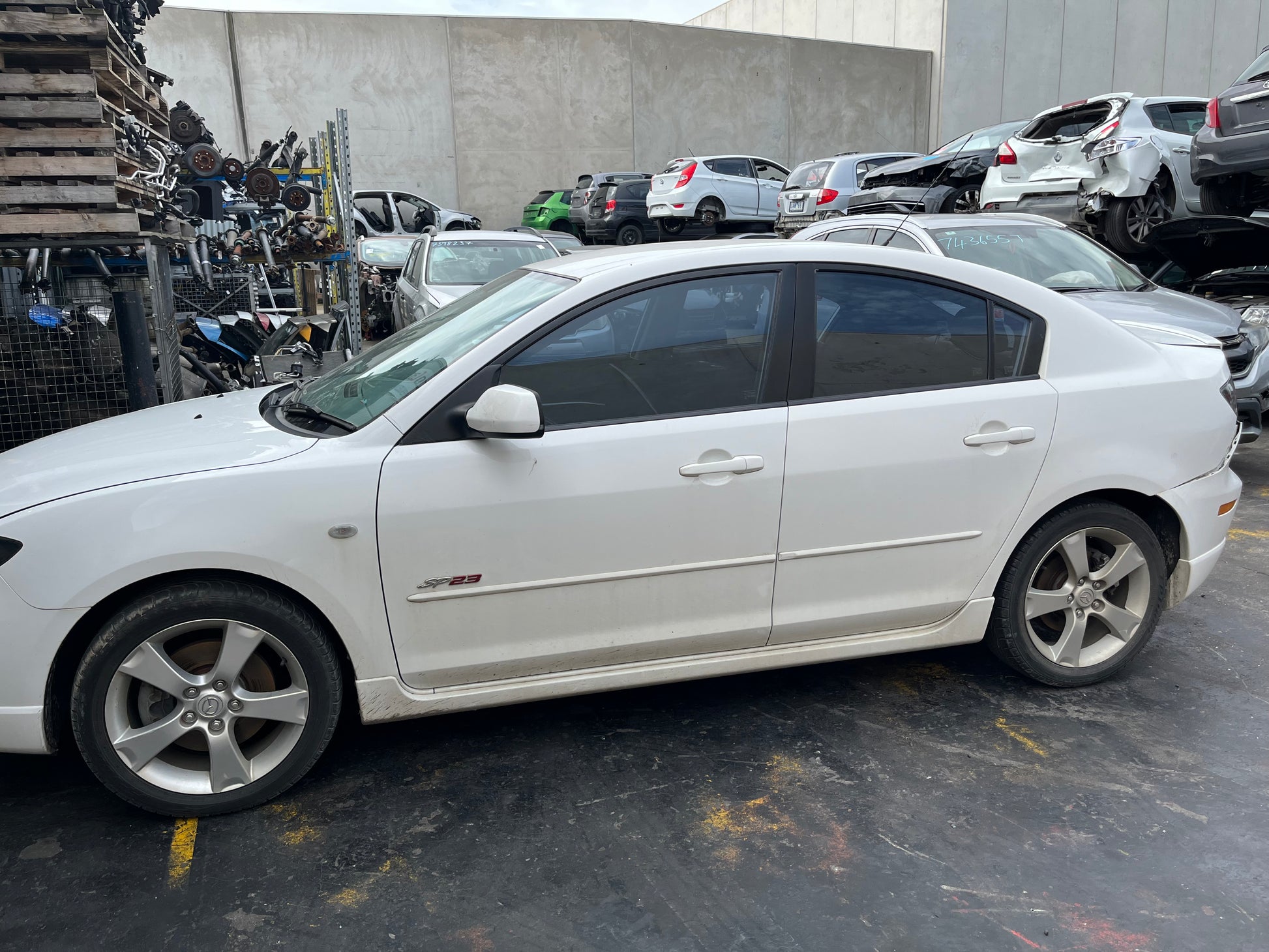 MAZDA 3 BK 2004 white - Right Rear Door - AU-219-MA-6LP-D-D