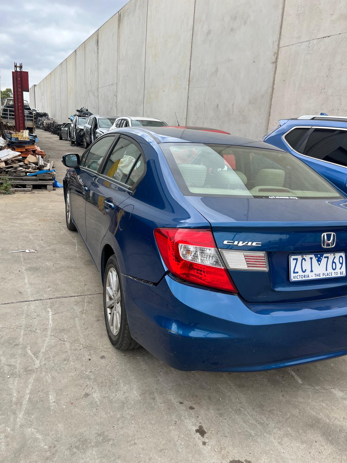 HONDA CIVIC IX Sedan (FB) 1.8 (FB2) 2012 blue - Rear Bumper Reinforcement (Reo Bar) - AU-219-HO-12-R-G