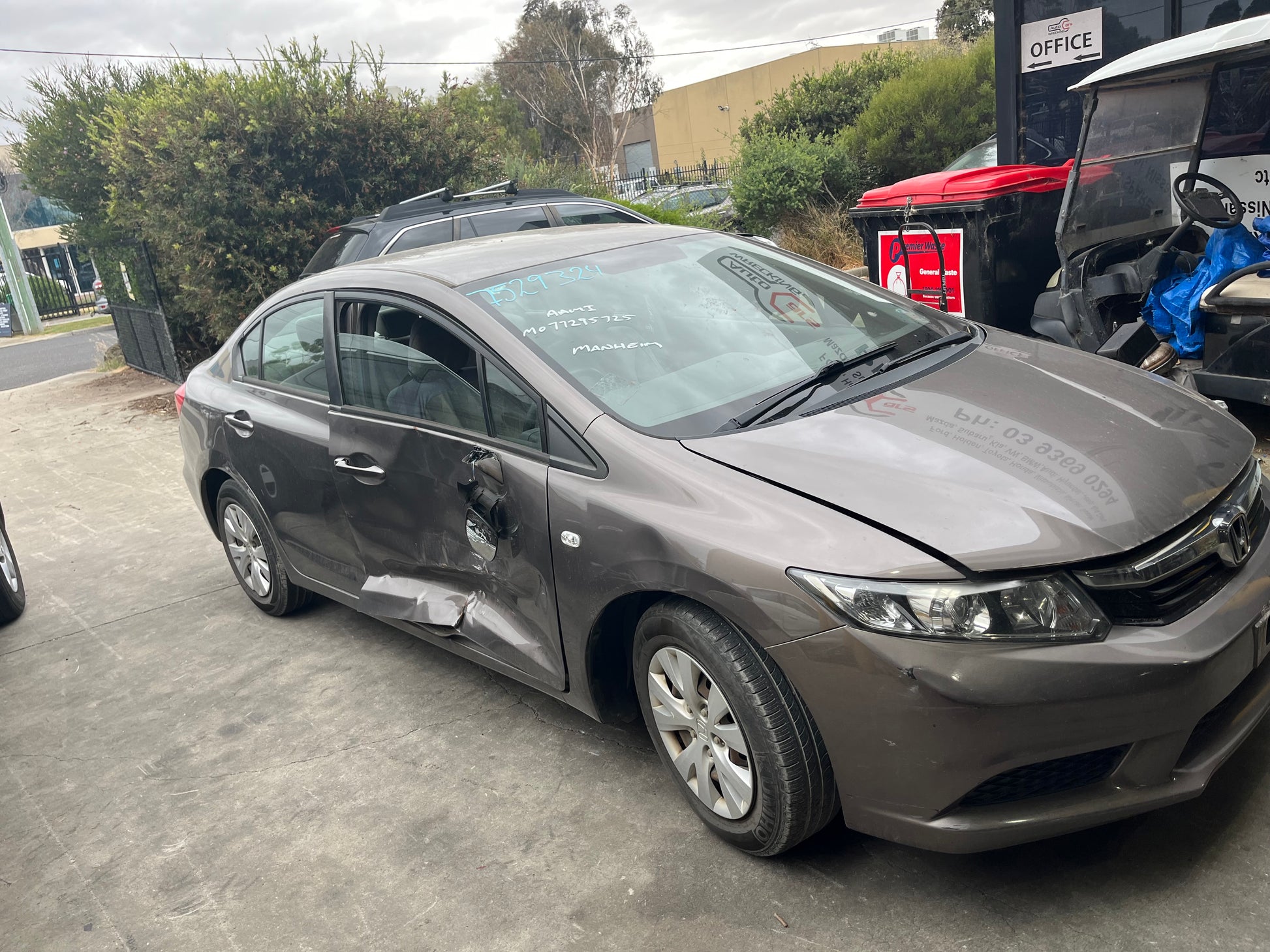 HONDA CIVIC FB 2012 brown - Left Rear Door - AU-219-HO-13LP-D-C