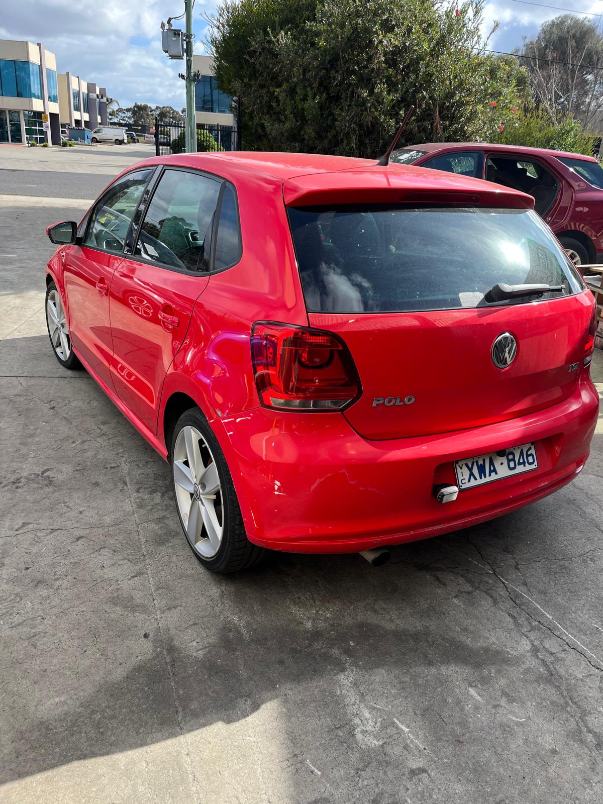 VW POLO V (6R1, 6C1) 1.2 TSI 2011 red - Mud Flaps - AU-219-VW-10-X-D