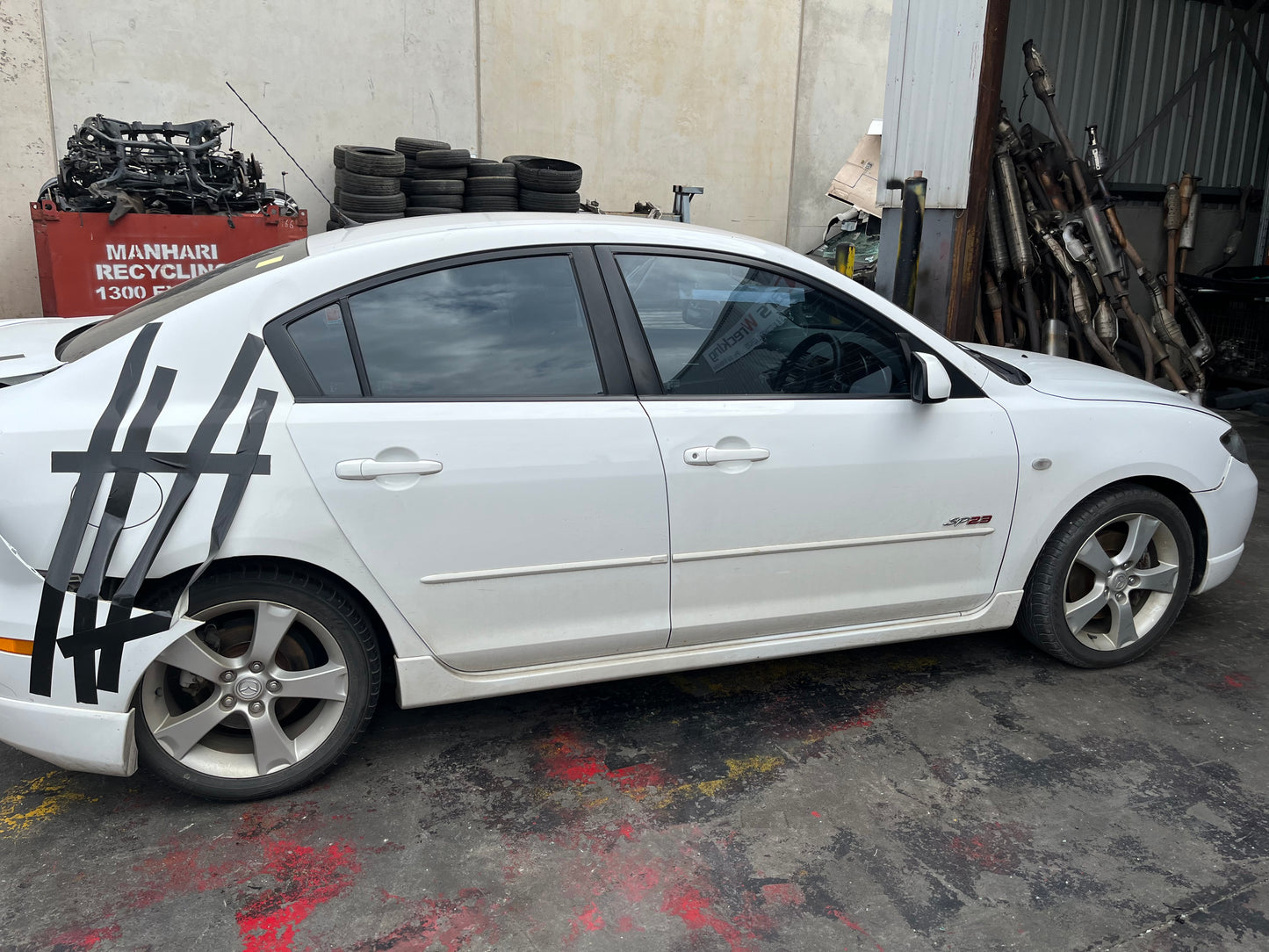 MAZDA 3 BK 2004 white - Right Rear Door - AU-219-MA-6LP-D-D