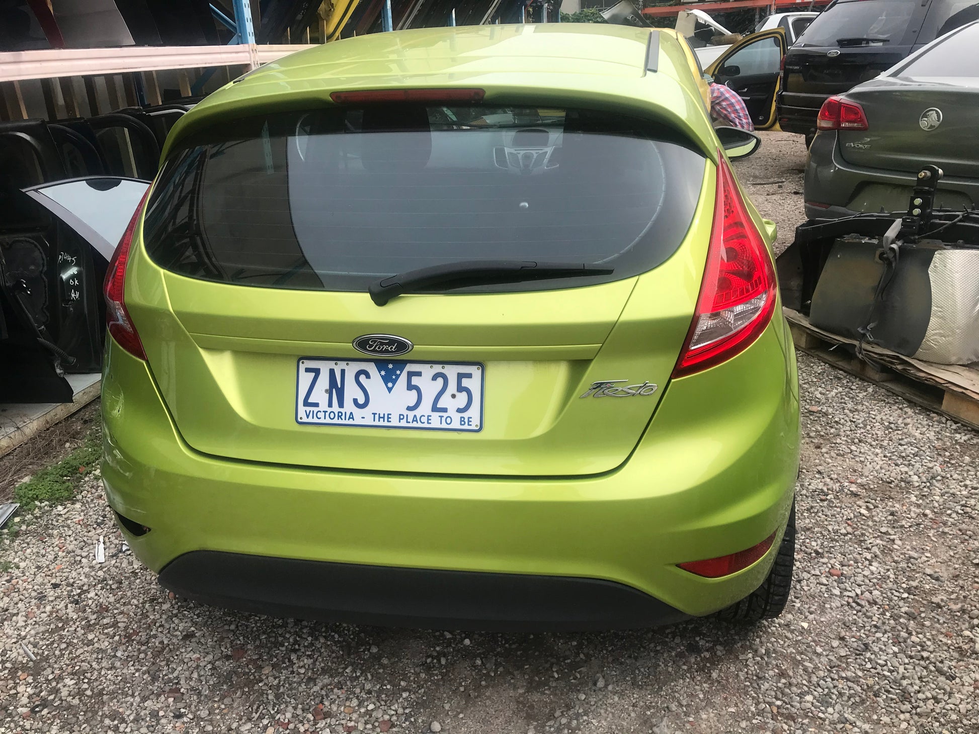 FORD FIESTA WS 2009 green - Left Rear Door - AU-219-FO-18LP-D-C